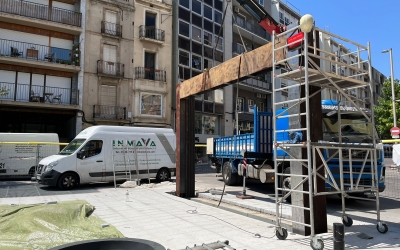 Nou element al passeig: instal·lada la cortina d'aigua i llum | Roger Benet